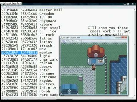 gameshark codes for pokemon ruby.